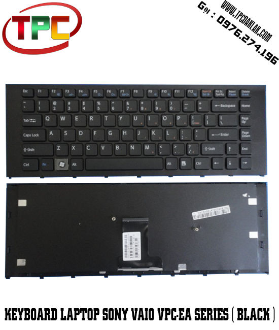 Bàn phím Laptop Sony Vaio VPC-EA Series ( Màu Đen )  | Keyboard For Sony Vaio VPC-EA Series Black